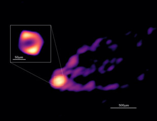 Telescopios obtienen por primera vez foto del agujero negro supermasivo de M87 y su chorro juntos