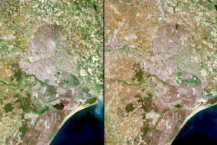 El drama de Doñana y de la sequía en España, explicado en dos fotos tomadas desde el espacio