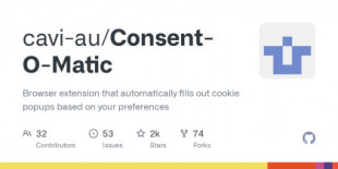 Consent-O-Matic: Extensión de navegador que rellena automáticamente las ventanas emergentes de cookies en función de tus preferencias