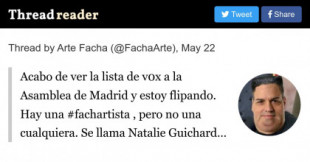 Se llama Natalie Guichard, a.k.a. Guich, autora de obras fascistas y conspiranoicas, es candidata a la Asamblea de Madrid