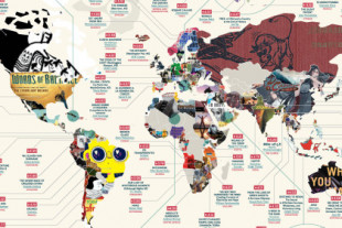 El libro mejor valorado de cada país en Internet, en un estupendo mapa