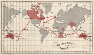 La Línea Roja que conectaba telegráficamente todo el Imperio Británico