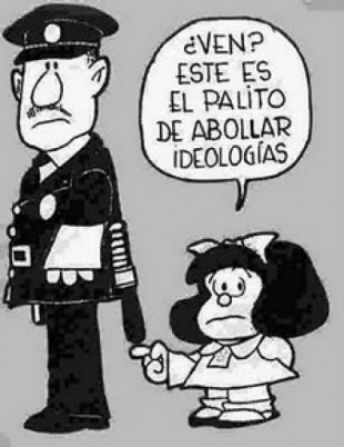 Mafalda.  El palito de abollar (Viñeta)