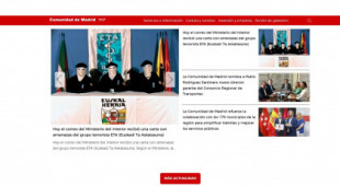 Una web que suplanta a la Comunidad de Madrid se inventa que ETA amenaza con atentados este 23 de julio