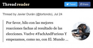 Hilo con las mejores reacciones fachas al resultado de las elecciones