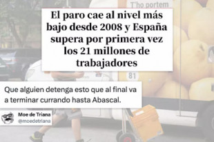 "Rajoy soñaba con 20 millones de trabajadores. Un perro y una comunista han logrado 21 millones"
