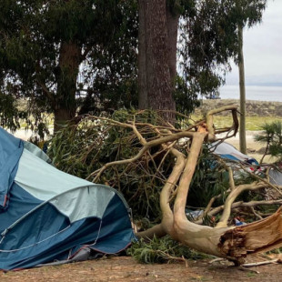 Cuatro excursionistas heridos al desplomarse un árbol sobre una tienda de campaña en el cámping de las islas Cíes