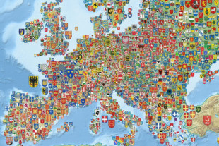 Una diseñadora ha creado el mapa heráldico definitivo de Europa. Y es maravilloso