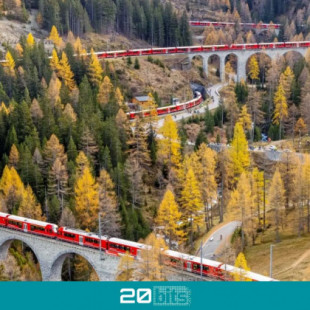 Suiza tiene el tren más largo del mundo que entró en los Récords Guinness por sus 2 kilómetros de longitud
