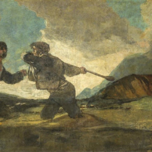 No, los personajes de ‘Duelo a garrotazos’ de Goya no tienen los pies enterrados en el suelo