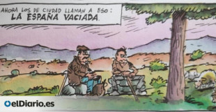 Un cómic recoge las anécdotas de Labordeta cuando recorría la España vaciada con su gorra y su mochila