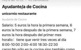 'Soy Camarero' publica esta increíble oferta de trabajo y le manda un recado al presidente de los hosteleros en España
