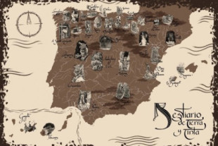 Las criaturas mitológicas del folclore español, ilustradas en un fascinante mapa
