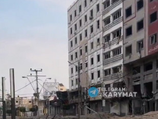 VÍDEO: Un misil impacta contra un edificio en Gaza mientras una persona estaba grabando