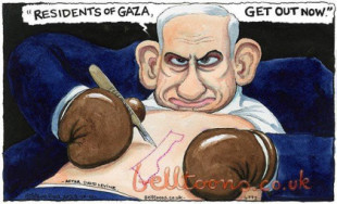 The Guardian se niega a publicar una viñeta de Steve Bell sobre Netanyahu - JRMora, humor gráfico