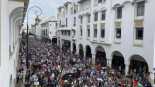 Masiva protesta en Rabat contra la normalización con Israel y en apoyo al pueblo palestino