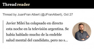 Javier Milei ha colapsado en directo esta noche en la televisión argentina