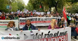 Miles de personas se manifiestan por Madrid en apoyo al pueblo palestino y en contra de la ofensiva israelí sobre Gaza