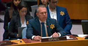 El embajador israelí en la ONU usó una estrella de David amarilla: “La llevaremos hasta que condenen las atrocidades de Hamas”
