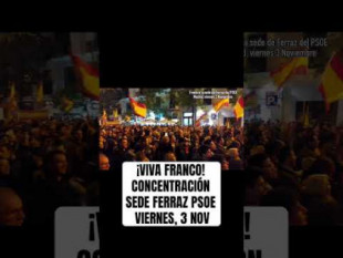 Los cánticos en Ferraz: "¡Viva Franco!"