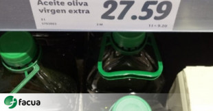 Aceite de oliva: FACUA denuncia en la CNMC a 8 supermercados por precios idénticos en sus marcas blancas