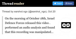 El análisis del audio entre los dos supuestos miembros de Hamas demuestra que fue manipulada. Pruebas. [ENG]