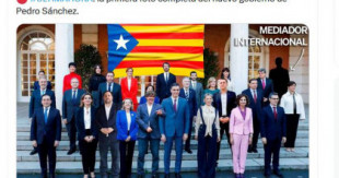 El PP hace un montaje con la foto de familia del nuevo Gobierno, añade a Puigdemont y luego lo borra de Twitter