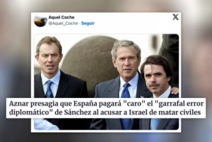 Aznar habla de "error diplomático" de Sánchez con Israel y le llueven las respuestas: "El que nos metió en la guerra de Irak…"