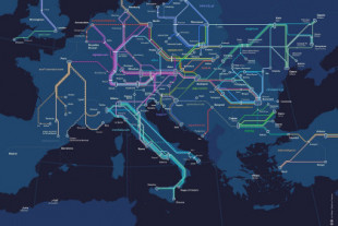 España, un agujero negro del tren nocturno: el mapa que ilustra cómo ha quedado aislada del resto de Europa
