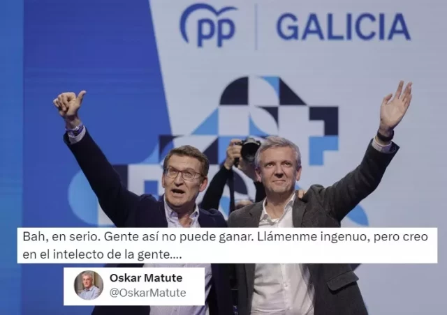 "En serio. Gente así no puede ganar": Oskar Matute no da crédito a estas palabras de Feijóo en el cierre de campaña en Galicia