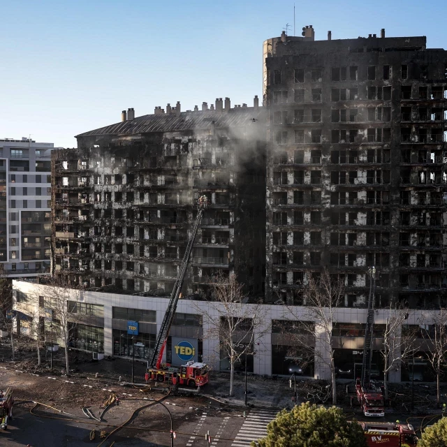 Los materiales del edificio de València ya ardieron en una torre de Madrid en 2020