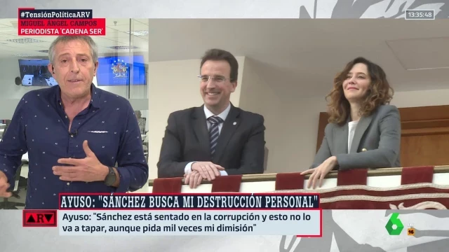 El periodista Miguel Ángel Campos desmiente a Ayuso: "El piso de Chamberí y el Maserati fueron adquiridos cuando ya estaban juntos"