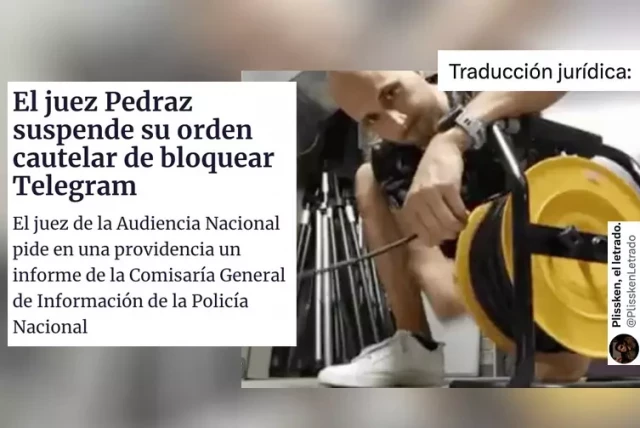"Le han explicado cómo va lo del interné": reacciones a la recogida de cable de Pedraz con Telegram