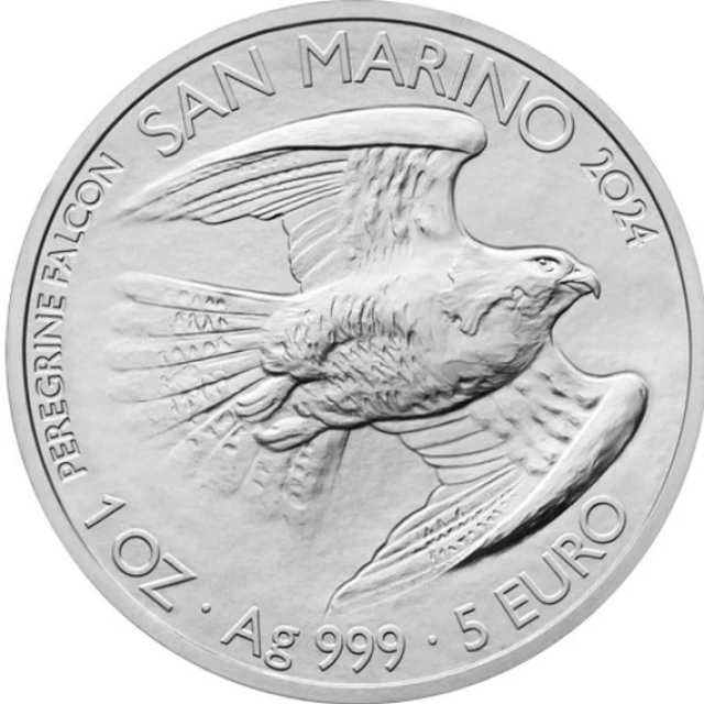 San Marino, 5 euros 2024 para el halcón peregrino [ITA]