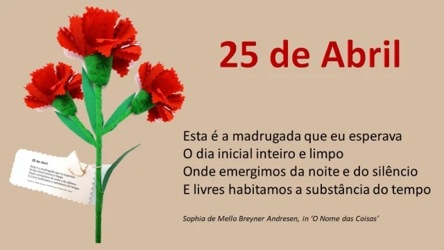 Poesía en la moneda portuguesa conmemorativa del 25 de abril