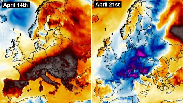 Europa se prepara para una ola de frío y nieve después de una ola de calor récord (Eng)