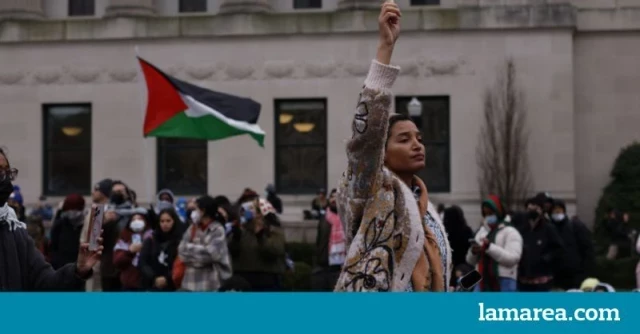 El movimiento estudiantil pro palestina desafía a la Universidad de Columbia en Nueva York: “No nos vamos a marchar”