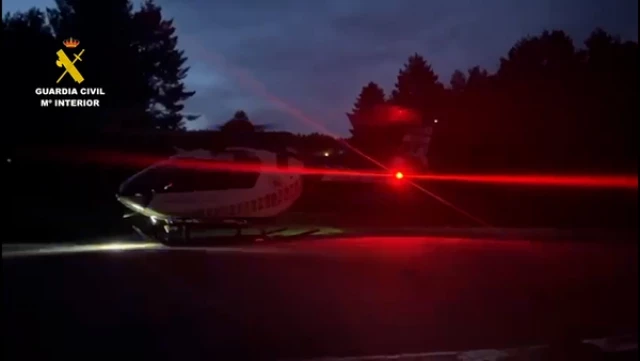 La Guardia Civil realiza su primer rescate aéreo de noche con gafas de visión nocturna