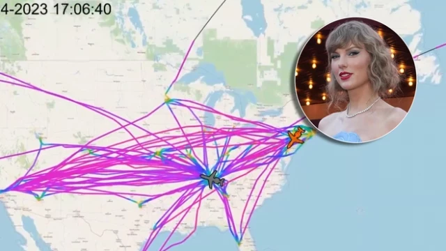 Se hace viral el polémico gráfico de vuelos privados de Taylor Swift