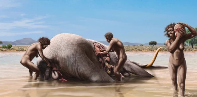 El día que humanos y tigres dientes de sable comieron de la misma mamut, Amparito