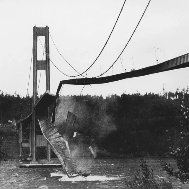 Derrumbe del puente Tacoma Narrows en 1940