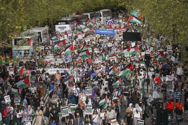 Se esperan "cientos de miles" de personas en la marcha propalestina este sábado en Londres