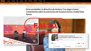 RTVE no ha difundido esta falsa entrevista a Isabel Díaz Ayuso sobre
una plataforma de criptomonedas