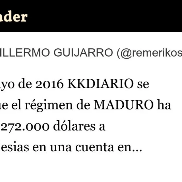 El 5 de mayo de 2016 &quot;KKDiario&quot; se inventa que el régimen de Maduro ha ingresado 272.000 dólares a Pablo Iglesias  en una cuenta en Granadinas basándose en un pantallazo de youtube