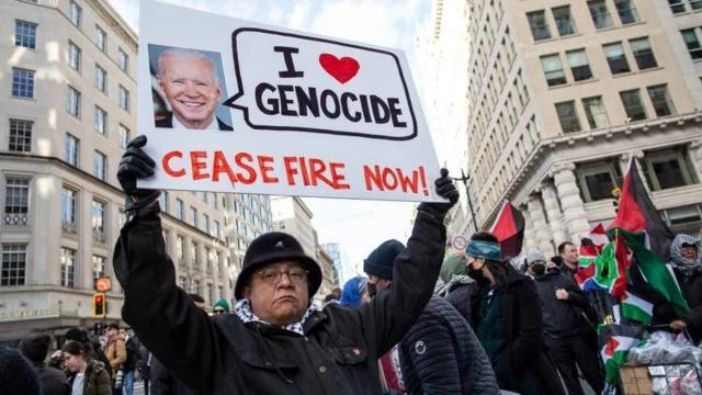 "Genocide Joe": cómo las protestas en las universidades en EE.UU. muestran que el conflicto en Gaza amenaza la reelección de Joe Biden