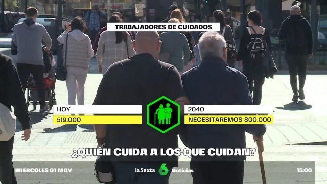 Se buscan cuidadoras a domicilio en España ante el envejecimiento de la población: en 2040 harán falta 800.000
