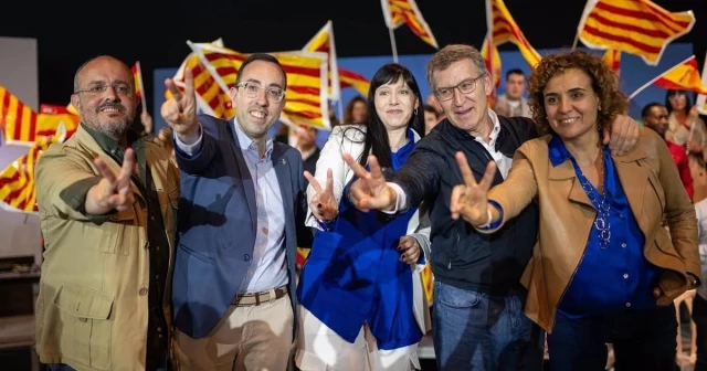 Feijóo aspira a dar el 'sorpasso' a Vox en Cataluña pero el PP teme que la "maniobra" de Sánchez le permita coger aire