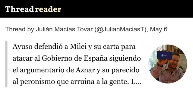 Ayuso defendió a Milei y su carta para atacar al Gobierno de España siguiendo el argumentario de Aznar