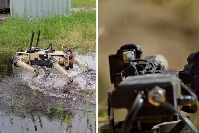 Las Fuerzas Especiales estadounidenses tienen un nuevo perro robot. Uno al que se le puede poner un rifle con IA en el lomo