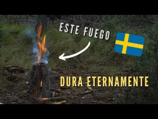 Antorcha sueca mejorada - Cómo hacer fuego con madera húmeda y
mojada